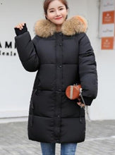 Load image into Gallery viewer, COAT Women's wear 2018 winter clothes new European and American cotton TOPS clothes hooded wool collar