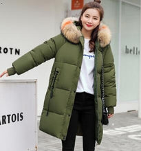 Load image into Gallery viewer, COAT Women's wear 2018 winter clothes new European and American cotton TOPS clothes hooded wool collar