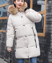 Load image into Gallery viewer, COAT Women's wear 2018 winter clothes new European and American cotton TOPS clothes hooded wool collar