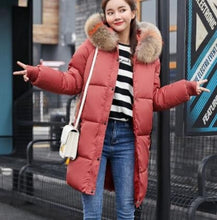 Load image into Gallery viewer, COAT Women's wear 2018 winter clothes new European and American cotton TOPS clothes hooded wool collar